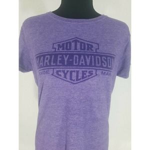 Women's L Purple Harley Davidson Museum T Shirt Top